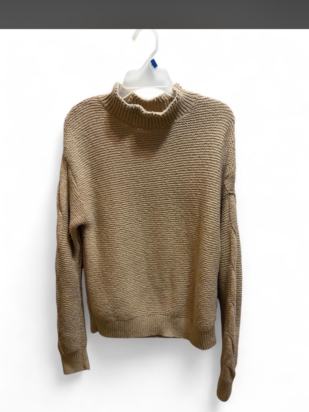 J. Crew Ribbed Mock Neck Sweater in Camel